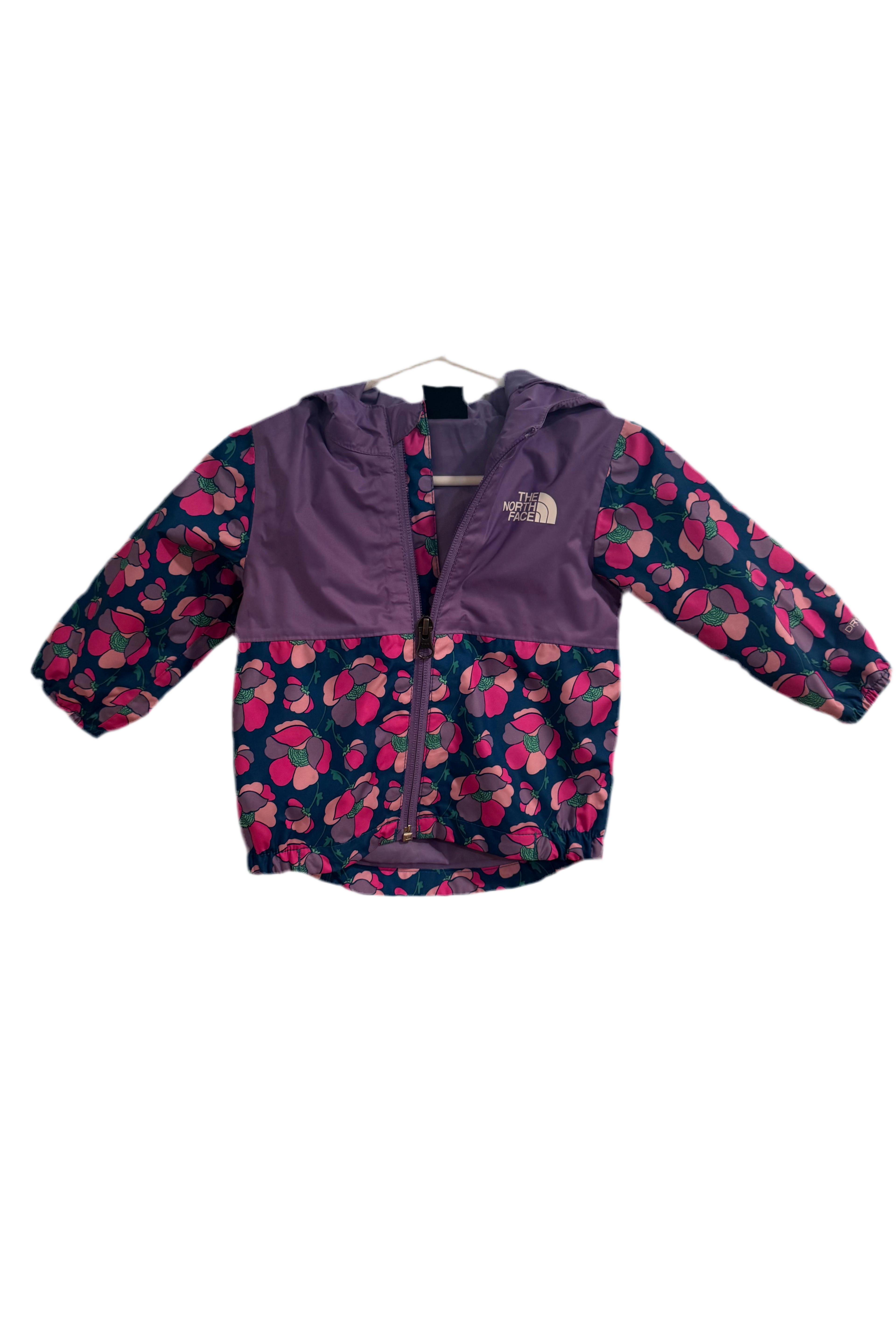 Purple floral raincoat