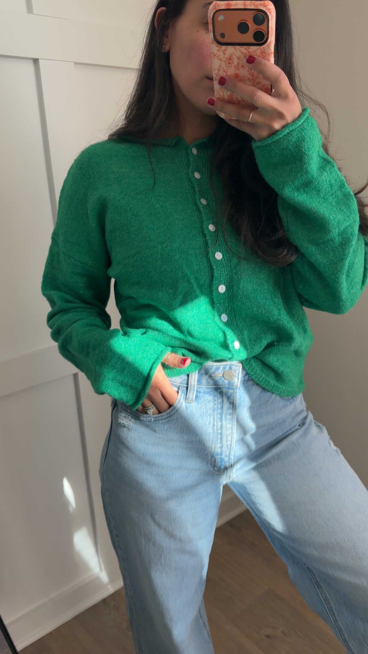 Essential cardigan - SHAMROCK