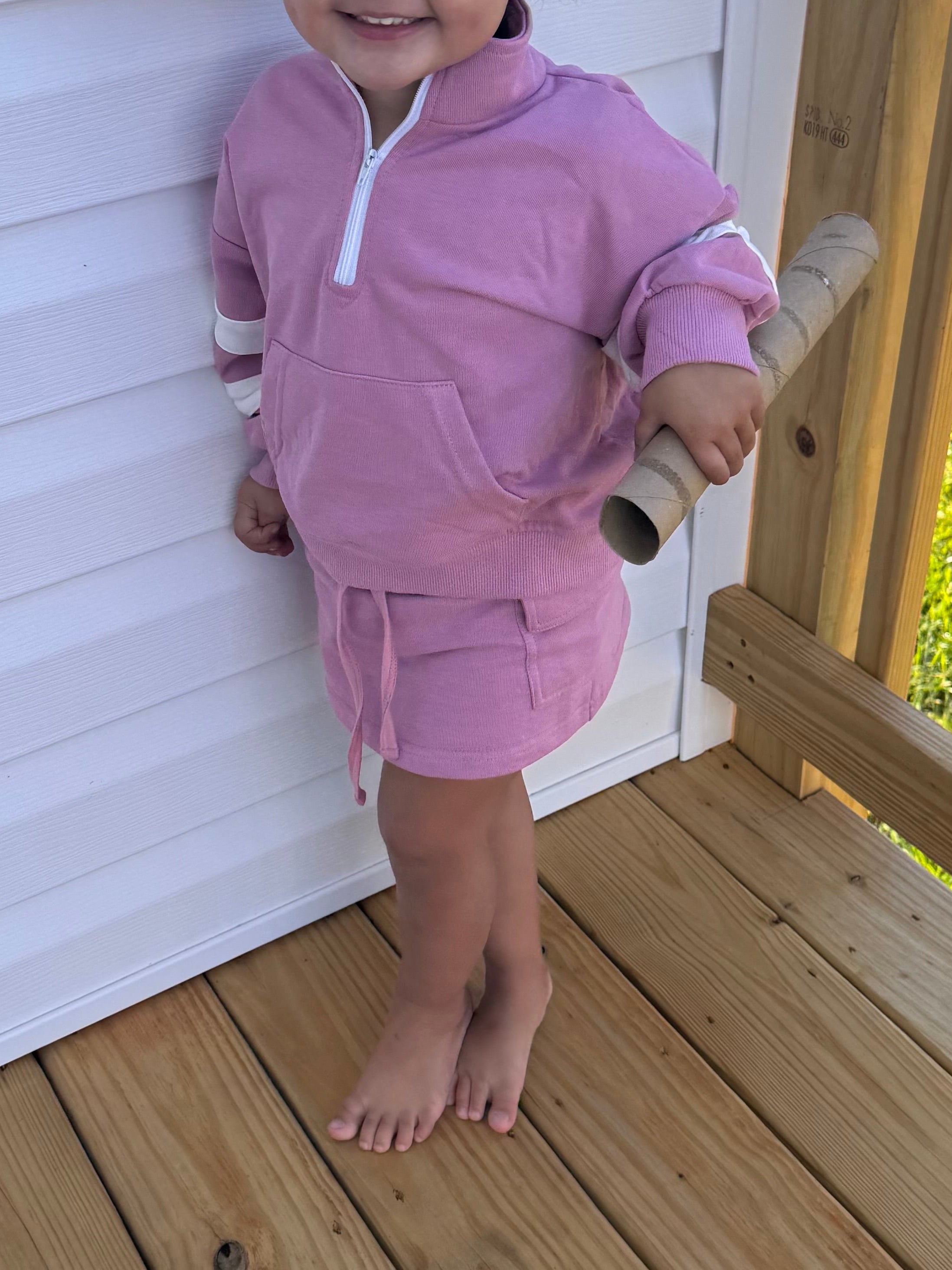 Mini mauve varsity set