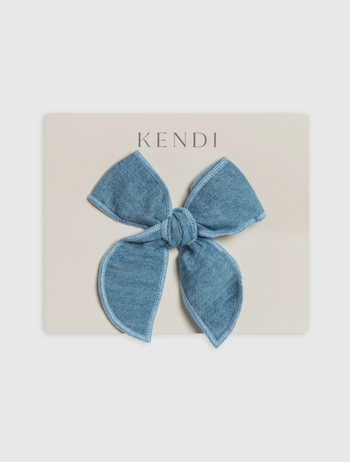 Chambray bow clip