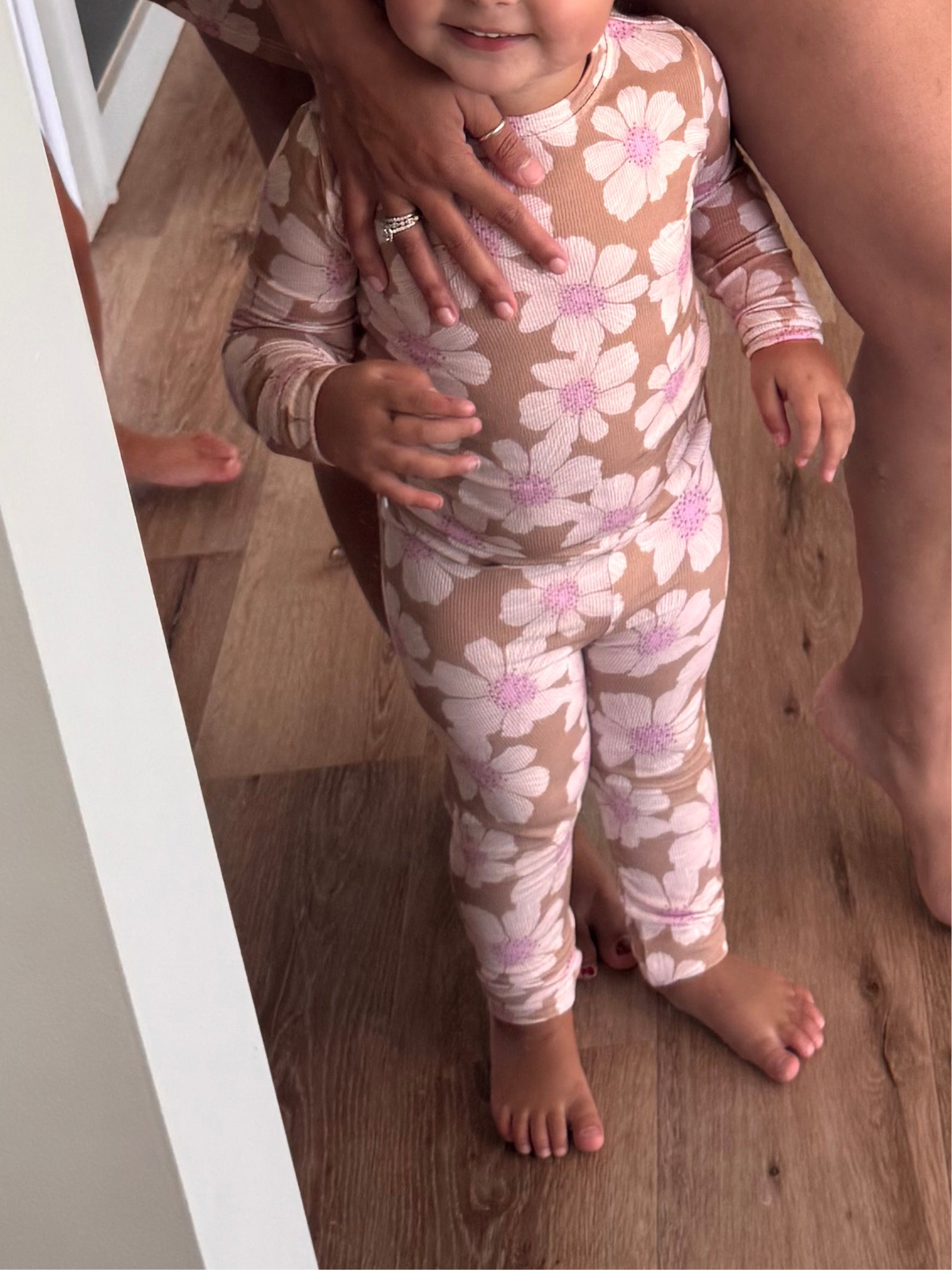 Daisy ribbed bamboo sleep set