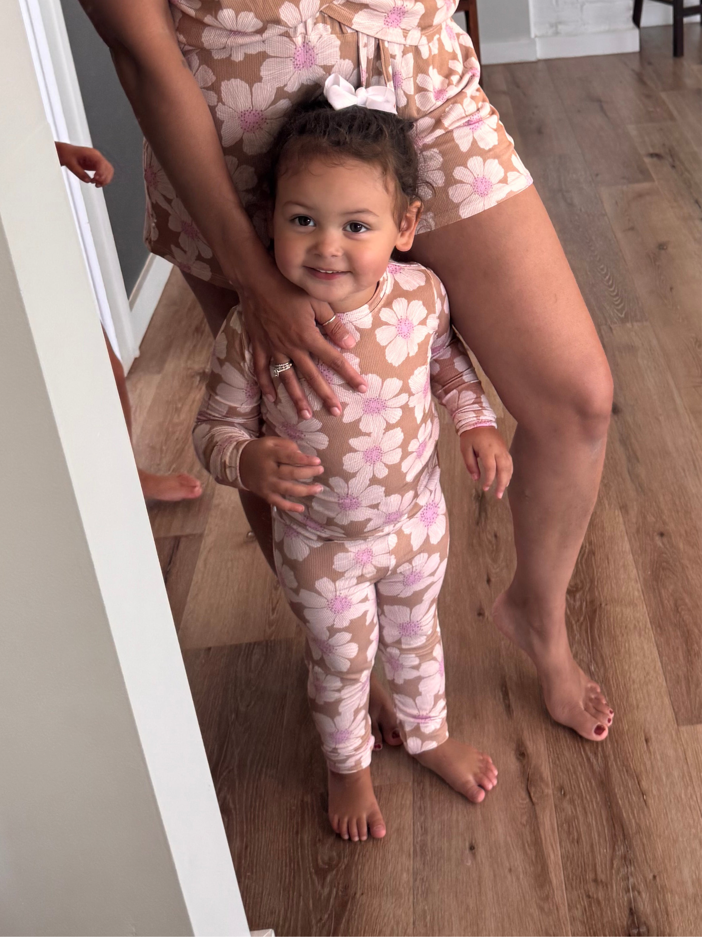 Daisy ribbed bamboo sleep set