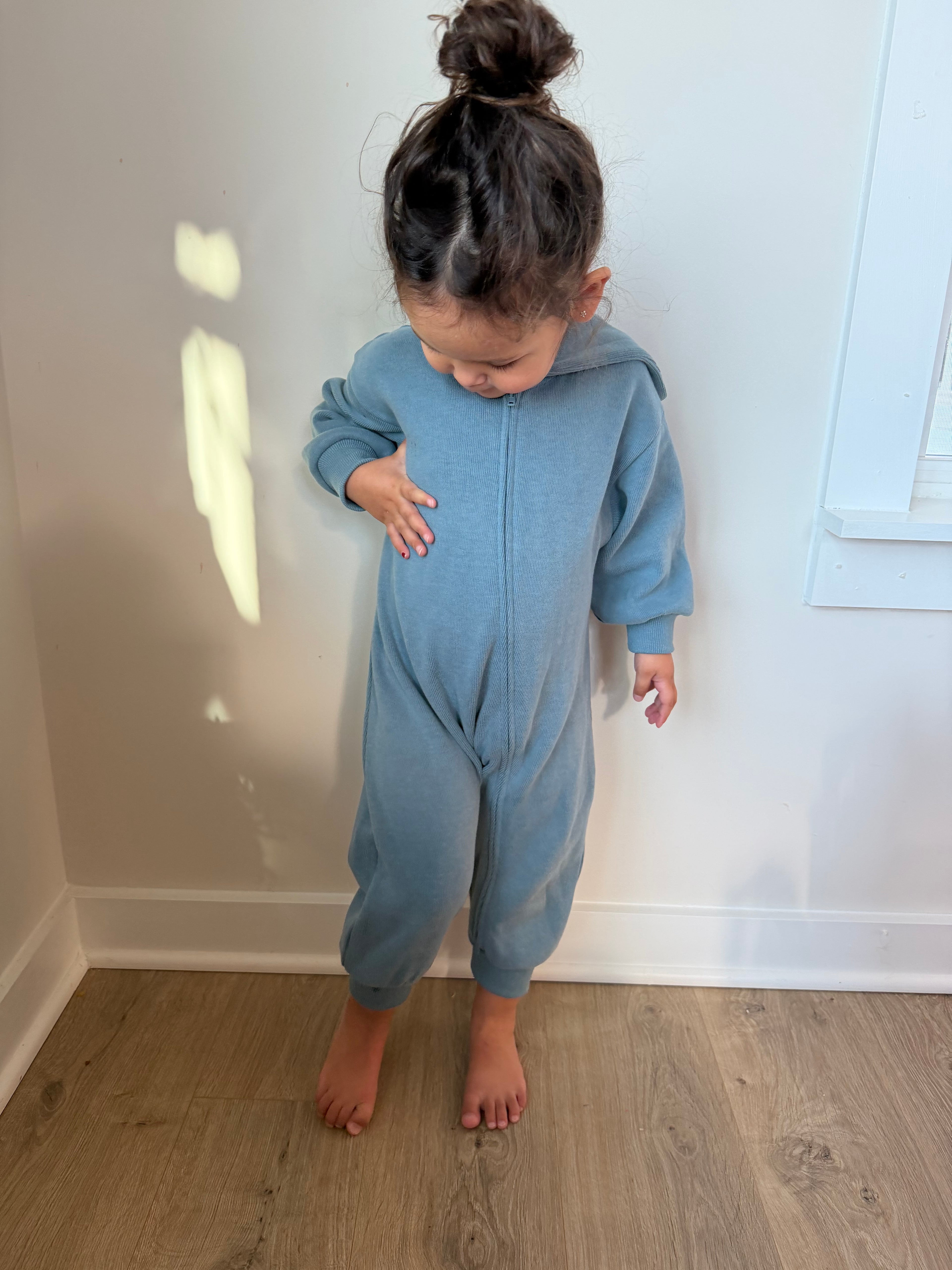 Zip-up jumpsuit (Denim)