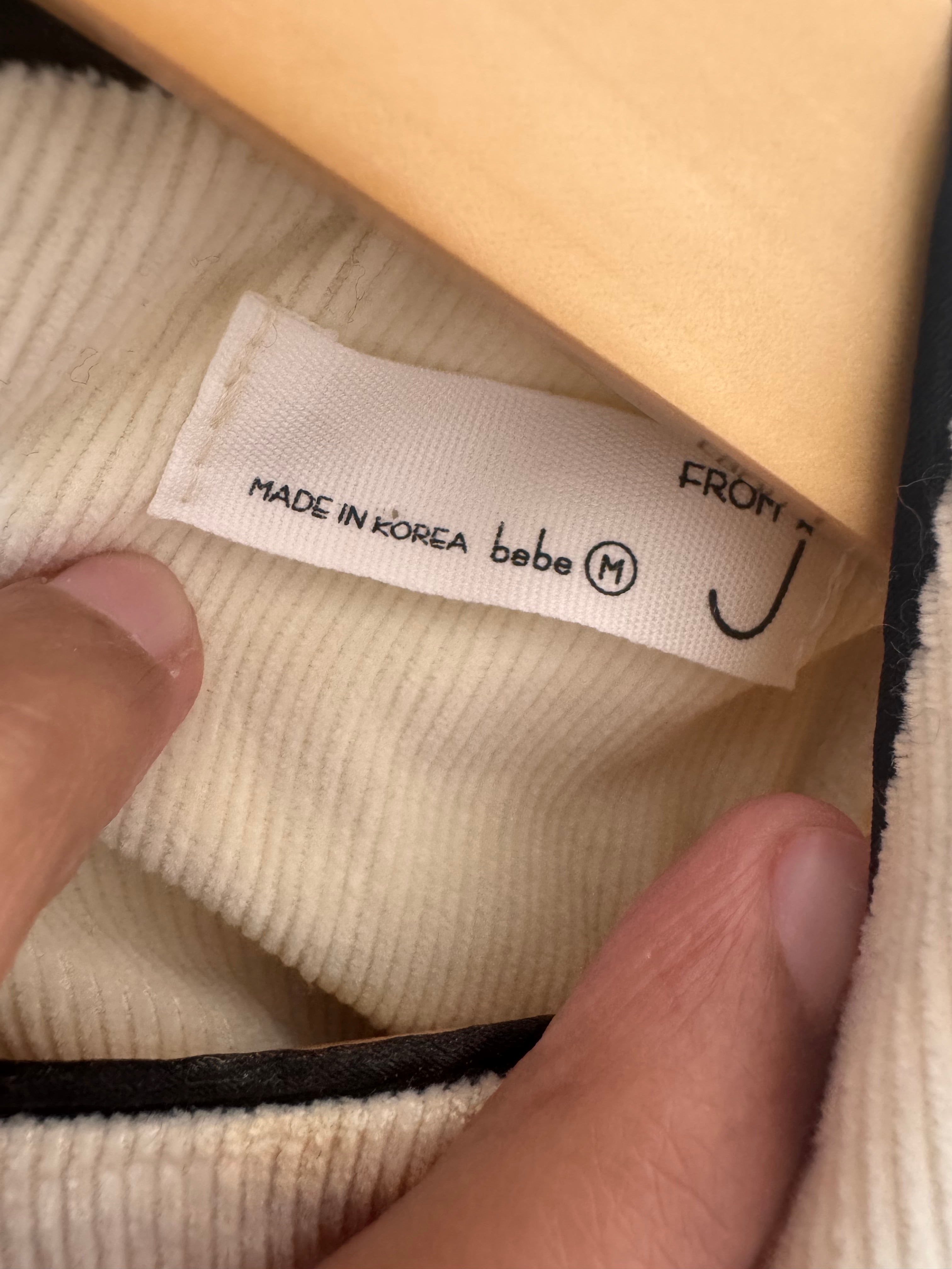 *PRELOVED Cream velvet corduroy bubble (12-18mo)