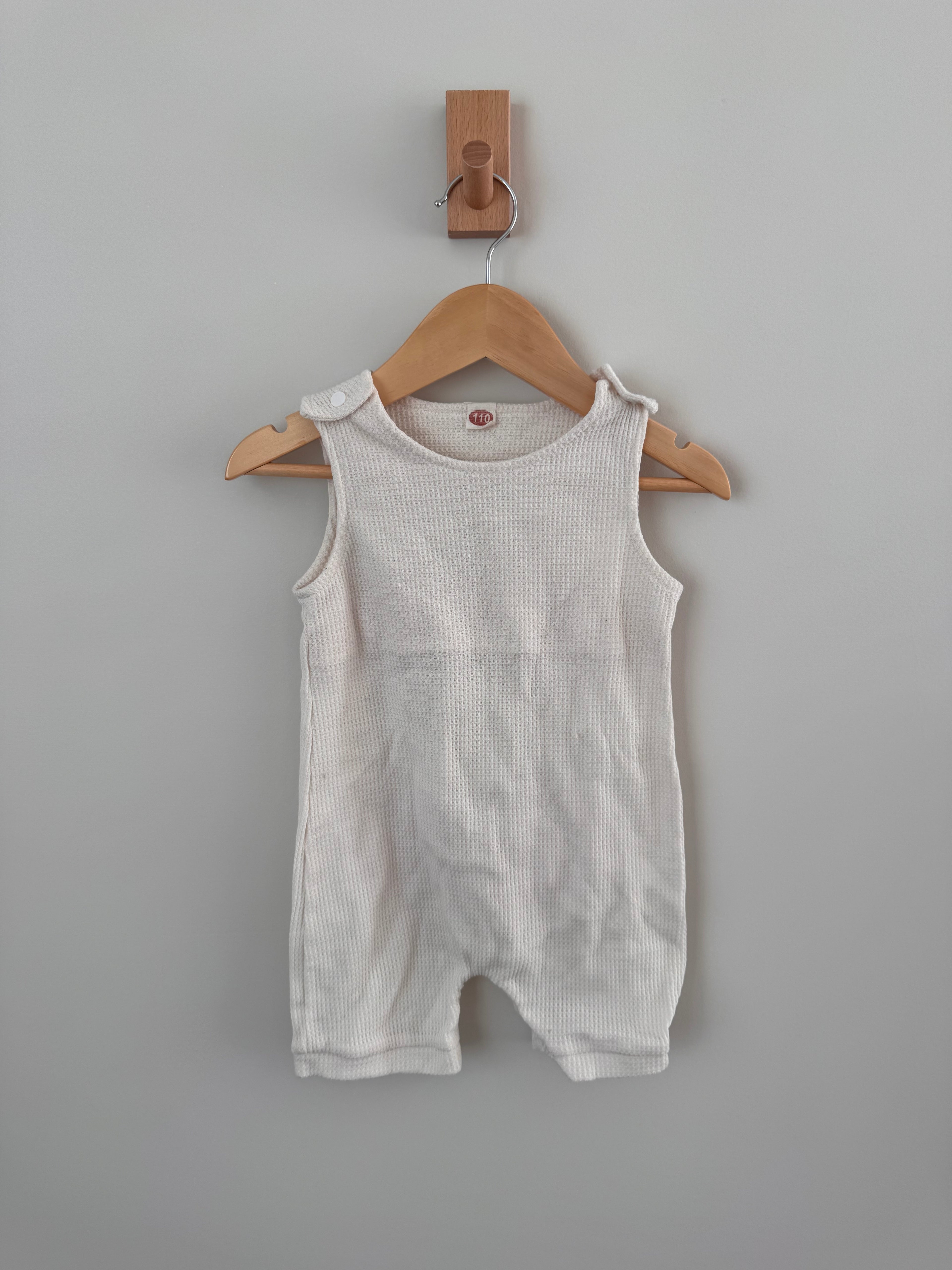 PRELOVED* knit romper (RUST & IVORY)