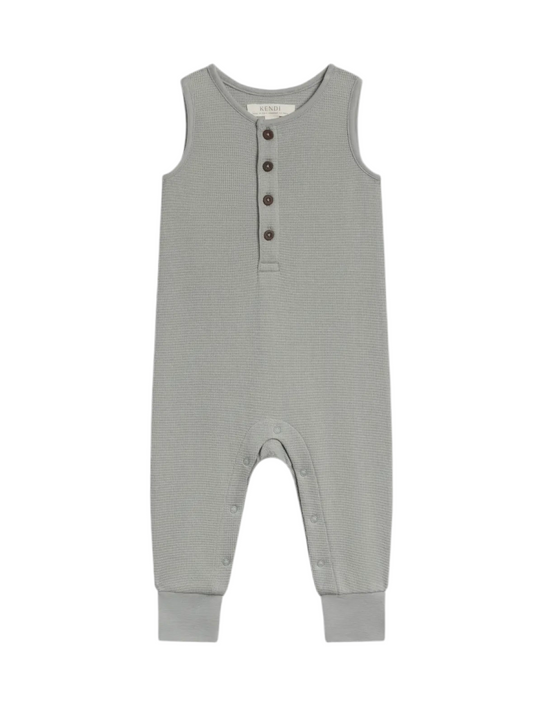 Henley tank waffle romper