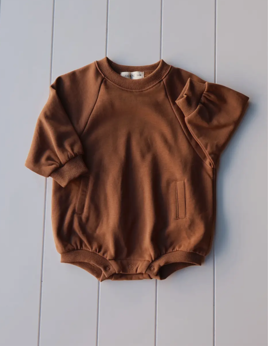 Brown bubble onesie
