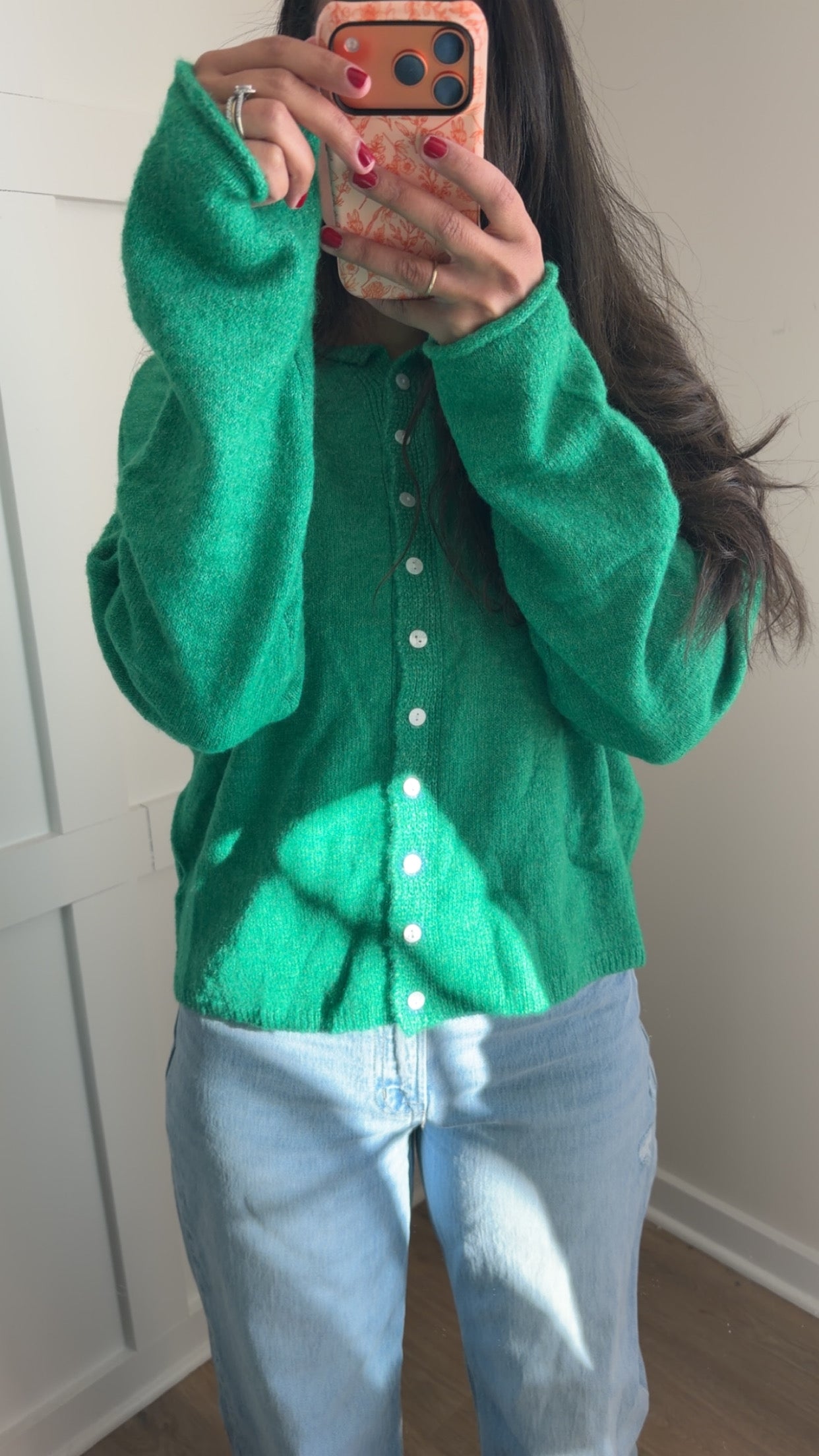 Essential cardigan - SHAMROCK