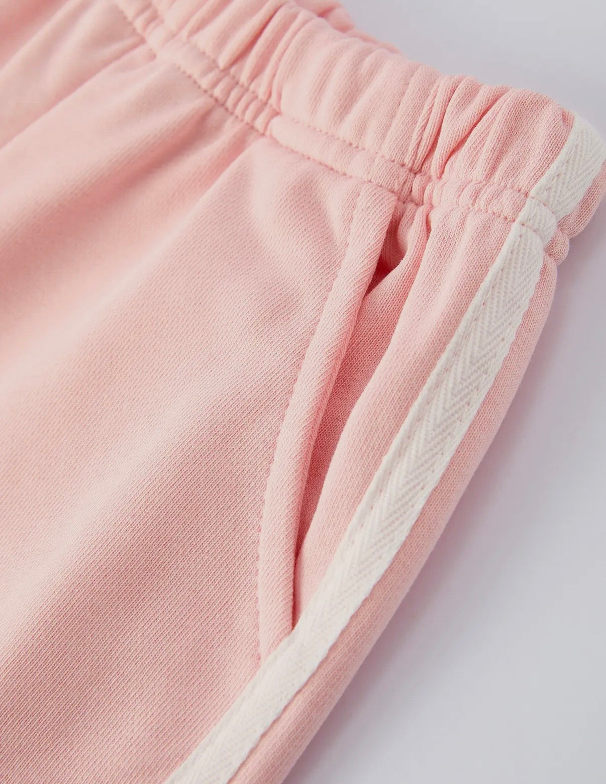 Soft blush bow sweat set