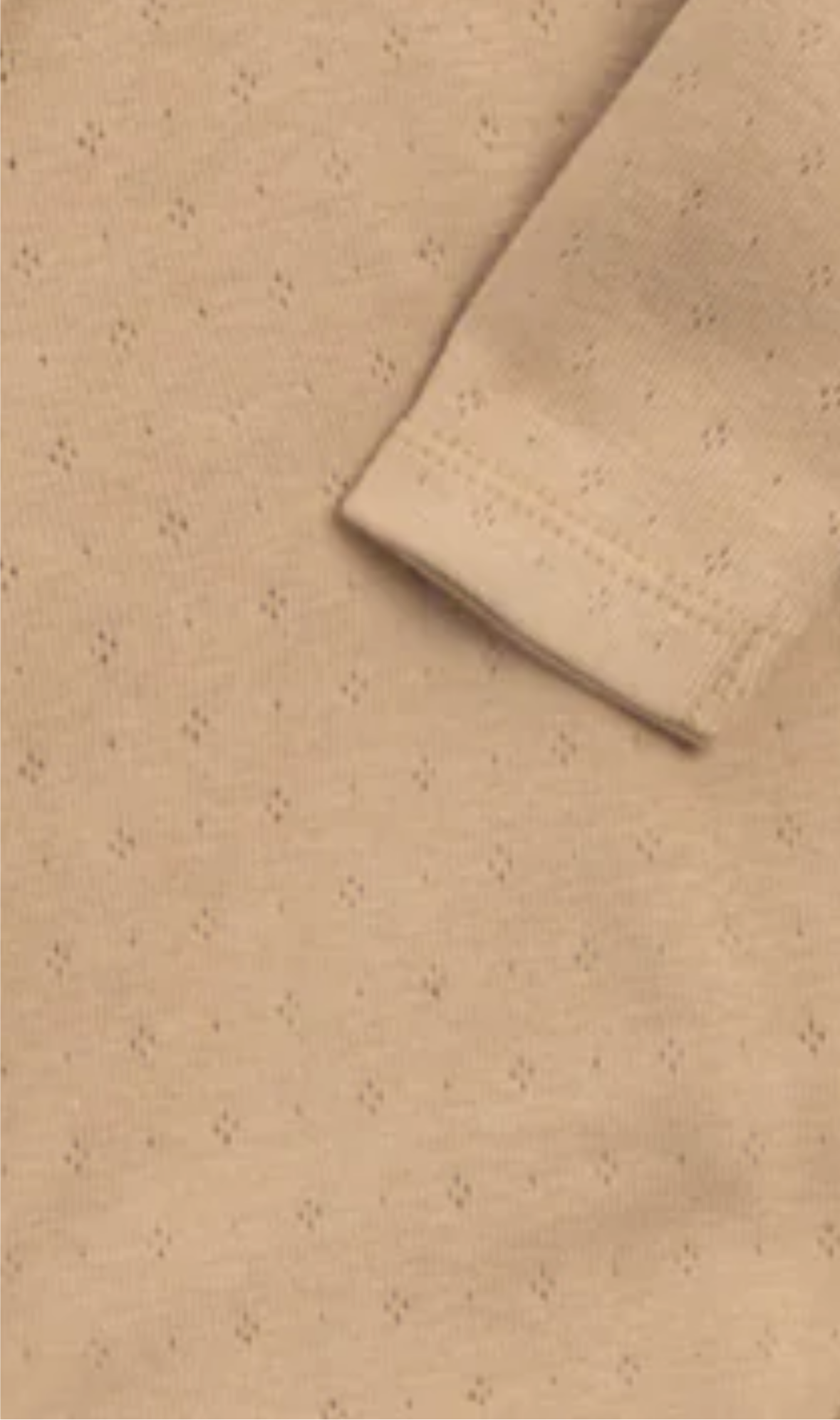 Organic pointelle long sleeve footed sleeper