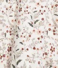 holly floral long sleeve footed sleeper