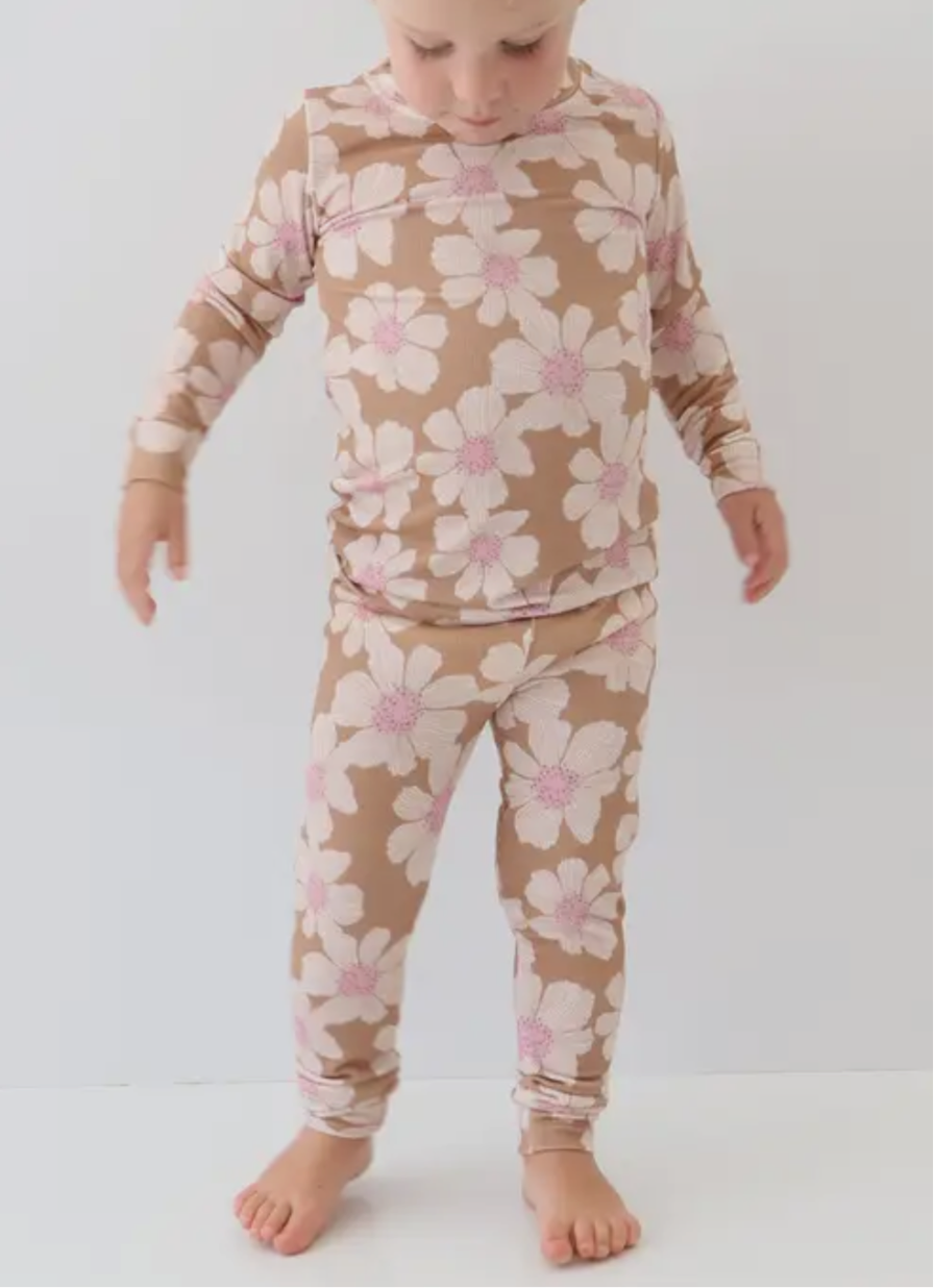 Daisy ribbed bamboo sleep set