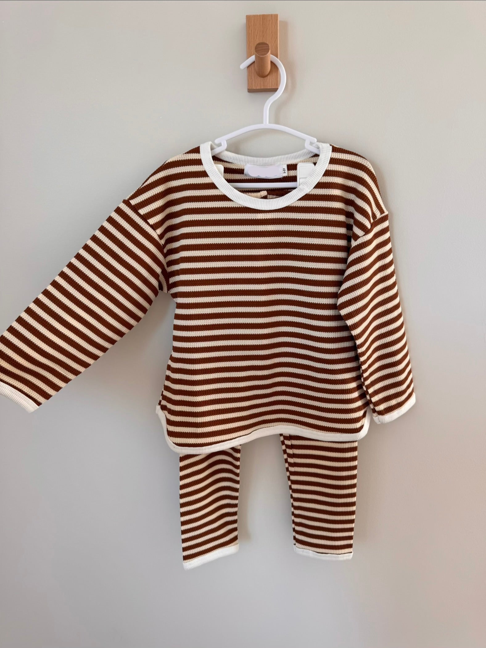 waffle knit set (autumn stripes)