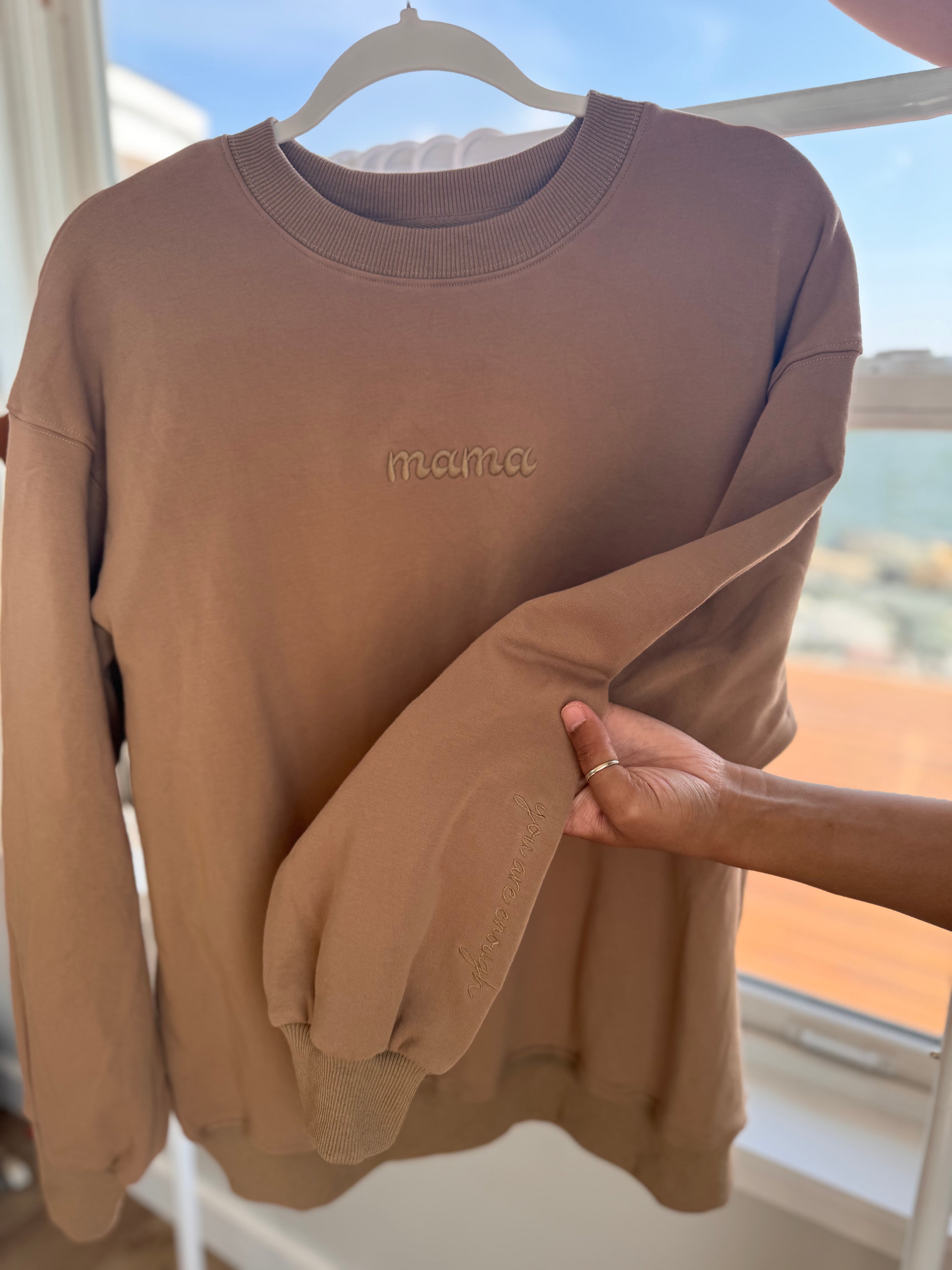 Mama affirmation crew neck