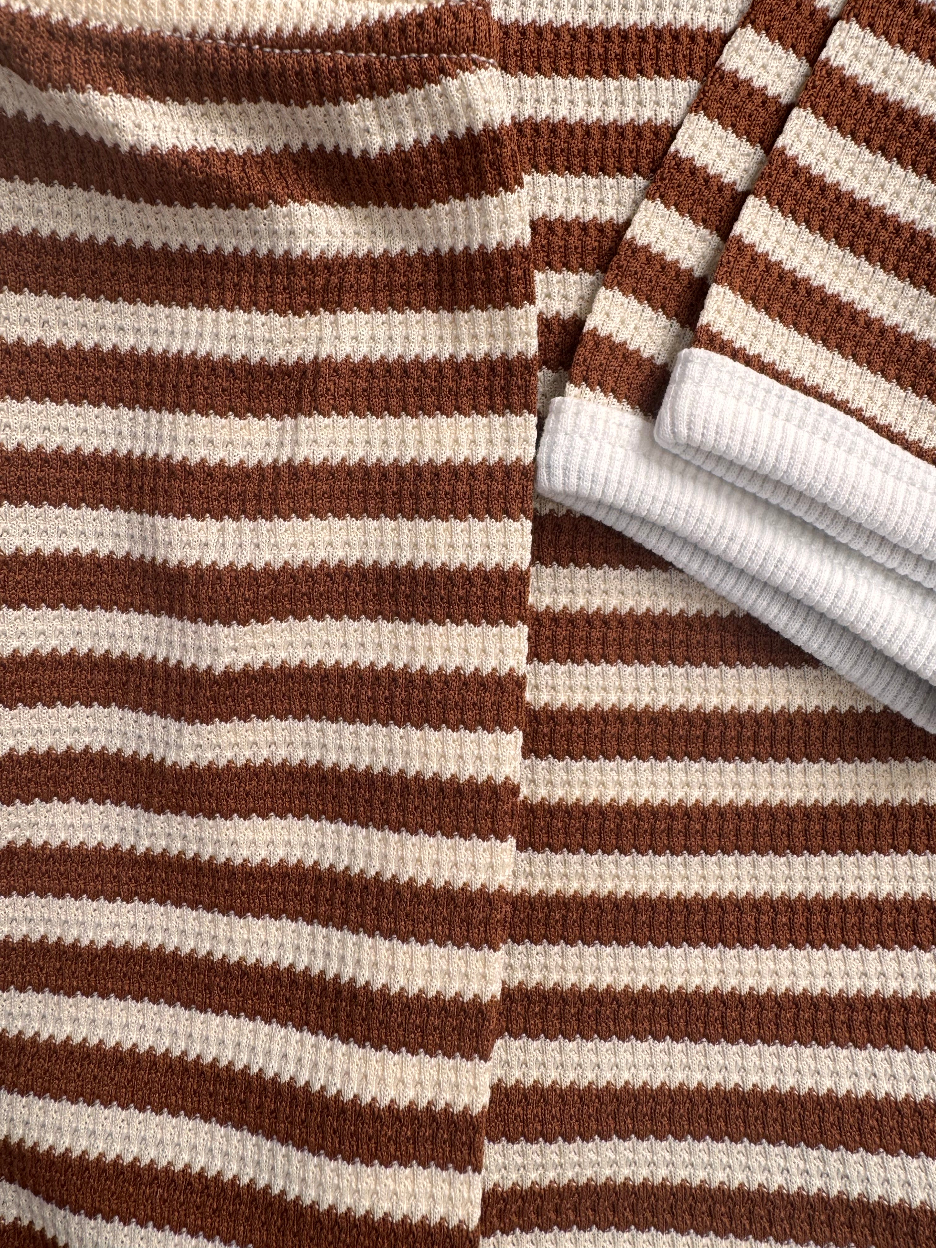 waffle knit set (autumn stripes)