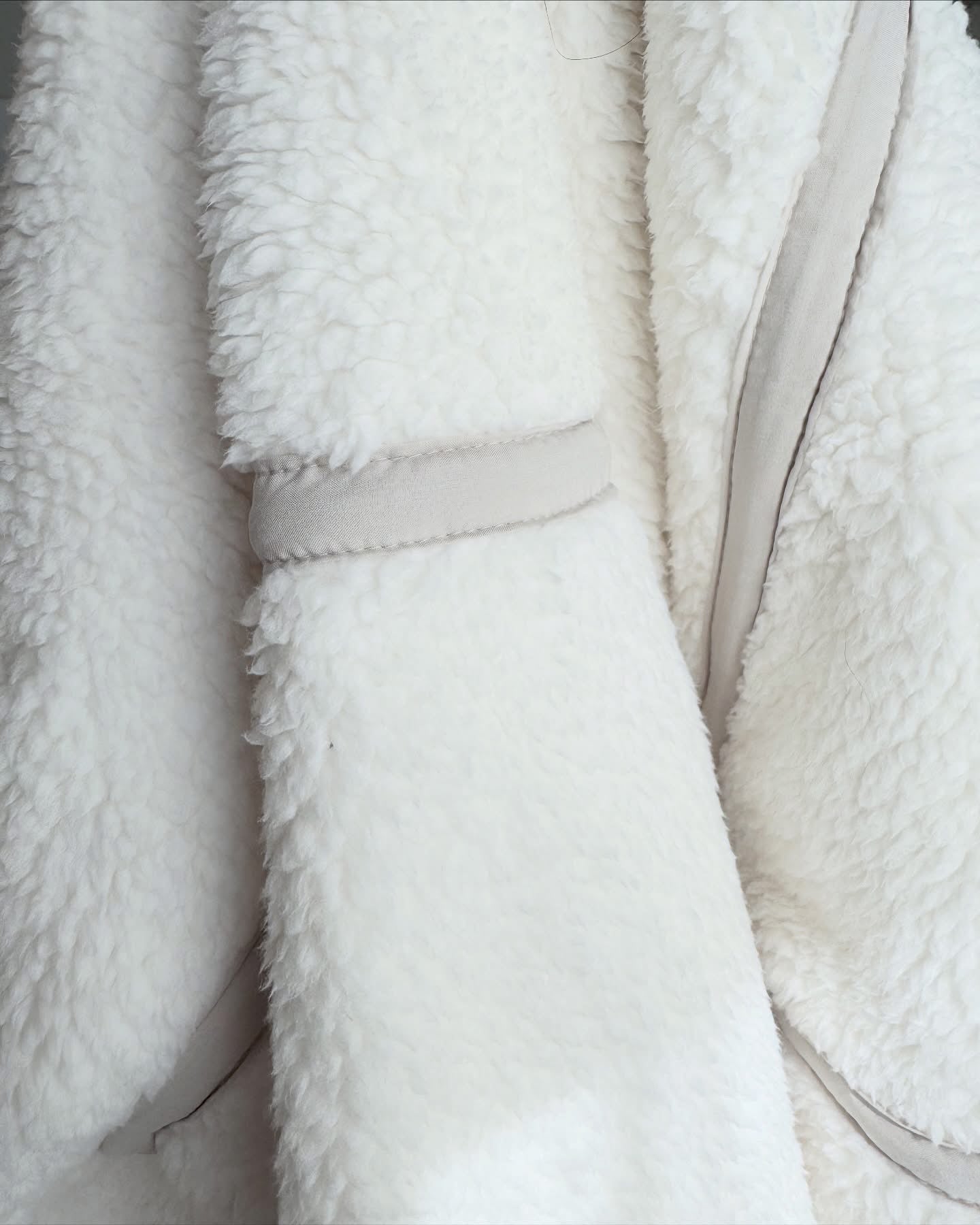 Sherpa fleece half zip - CREAM
