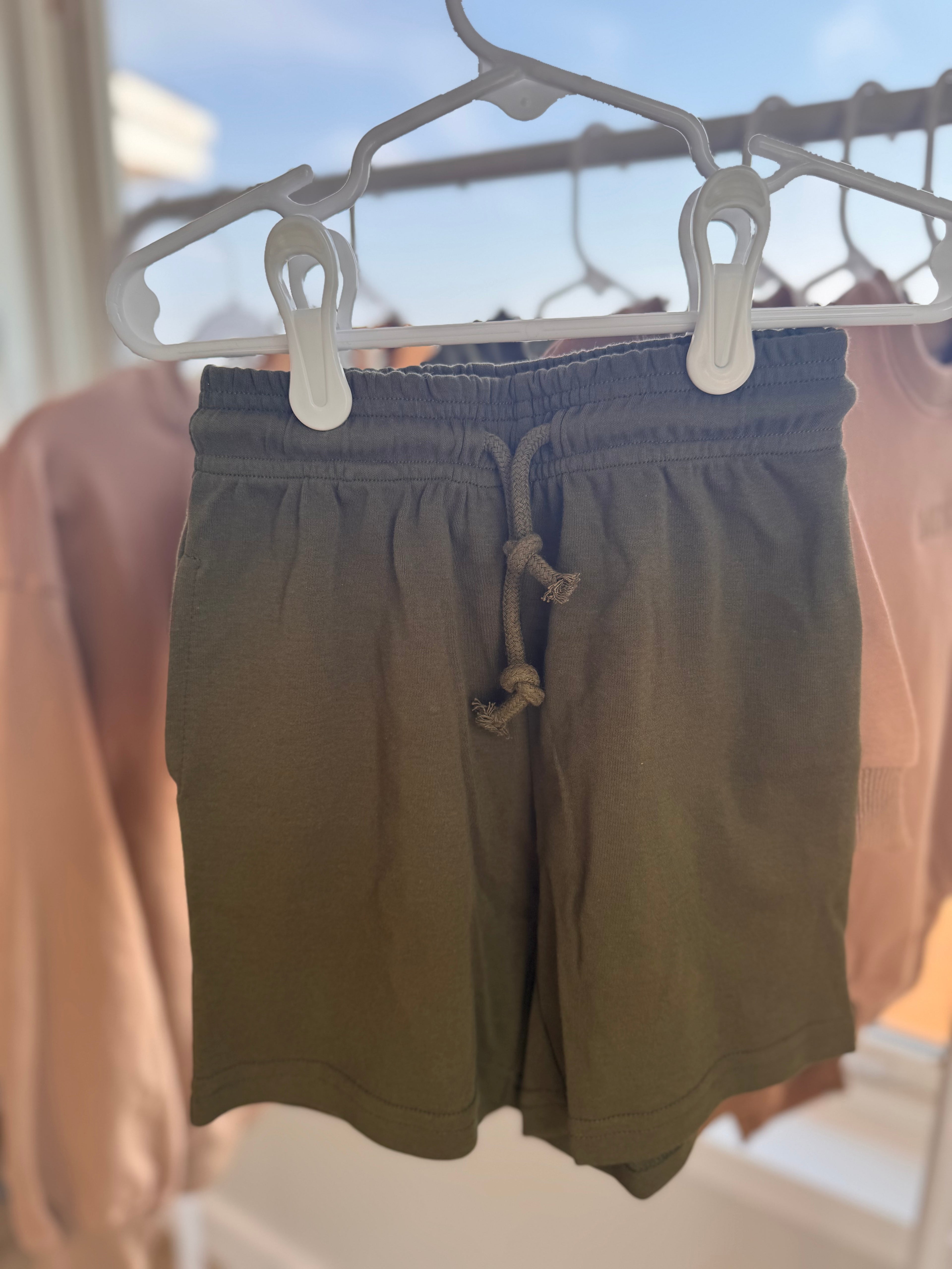 Green shorts set