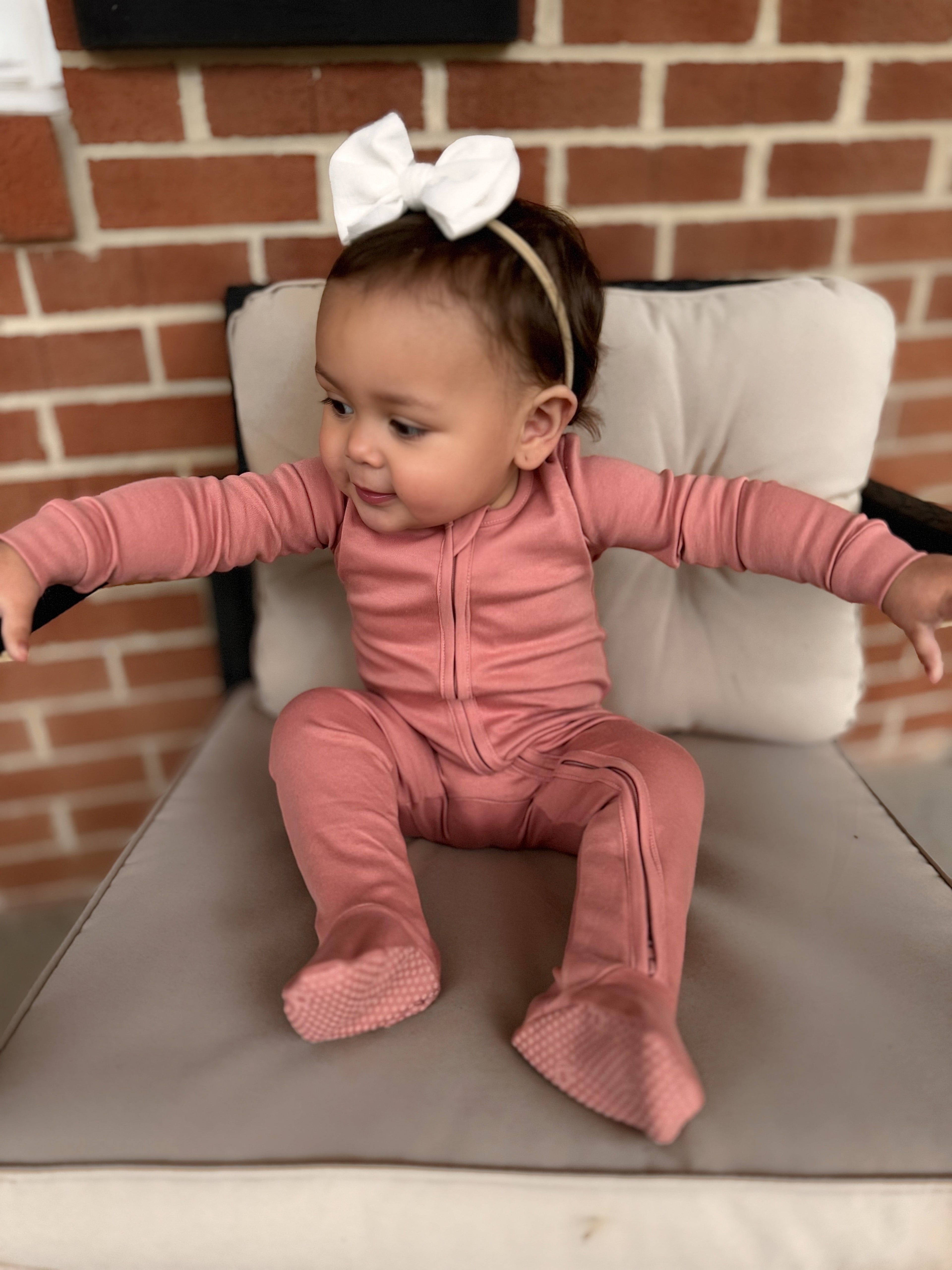 Organic long sleeve footed sleeper