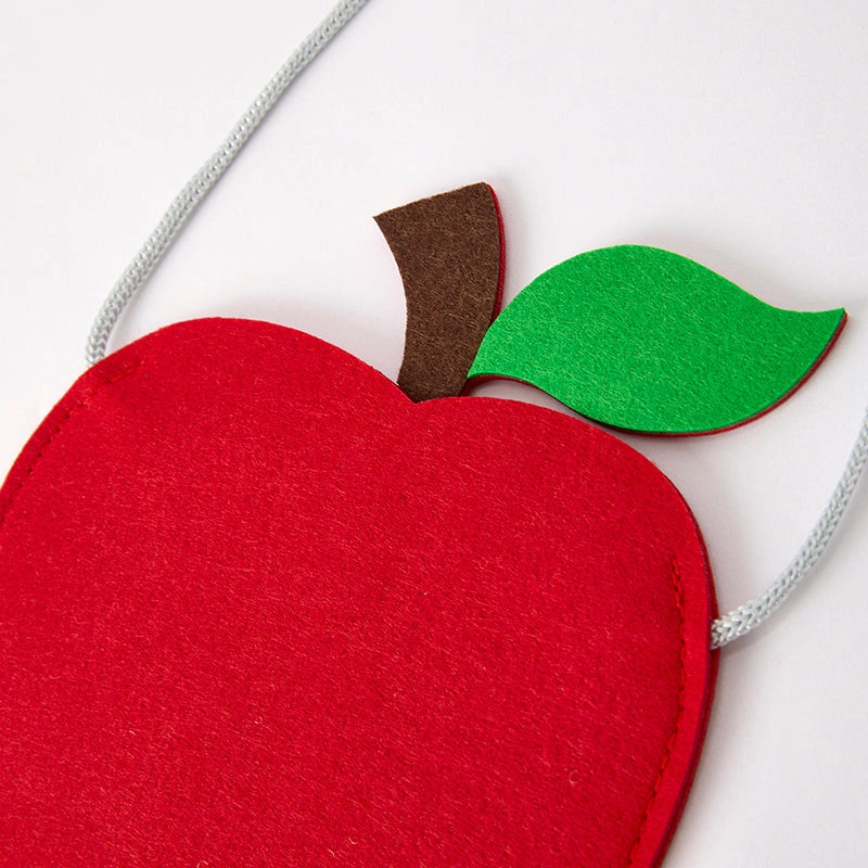 back to school dress + apple purse