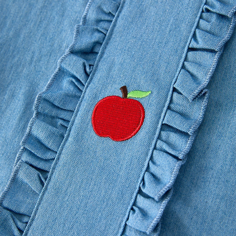 back to school dress + apple purse